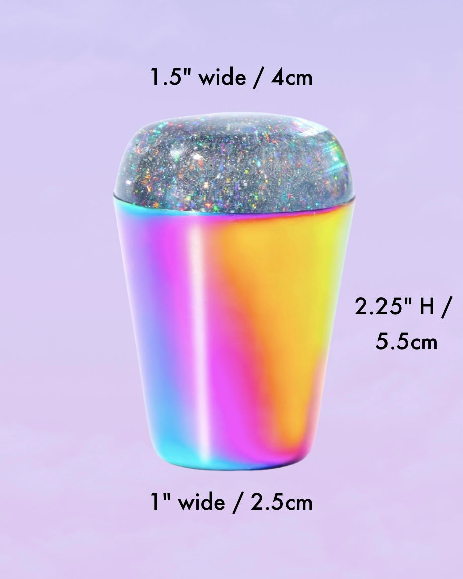 Rainbow Glitter Silicone Nail Art Stamper