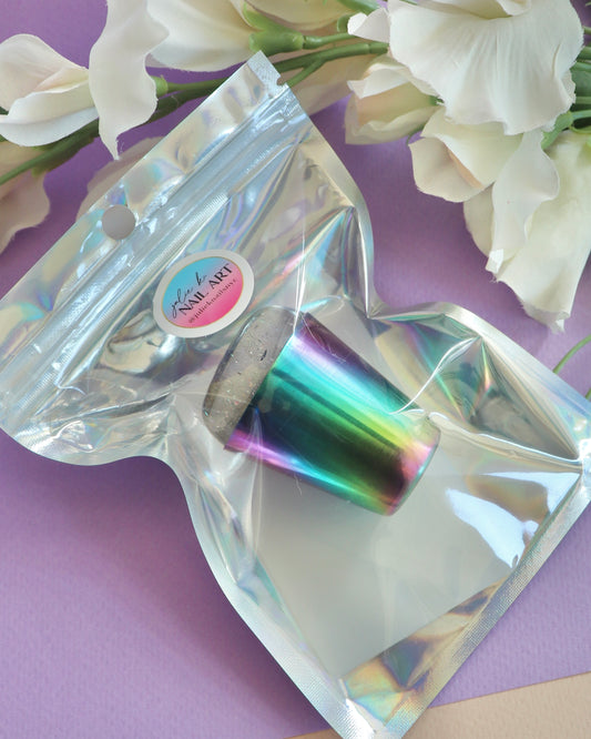 Rainbow Glitter Silicone Nail Art Stamper